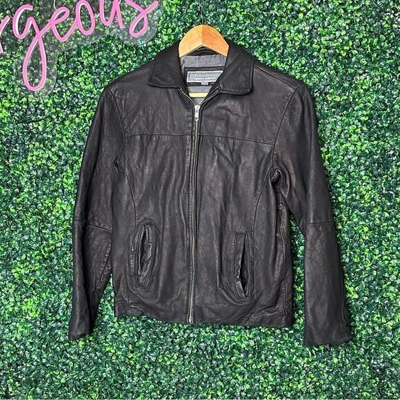 Ladies Vintage Black Leather Jacket Proshield Signature Collection Sz M - Picture 3 of 11